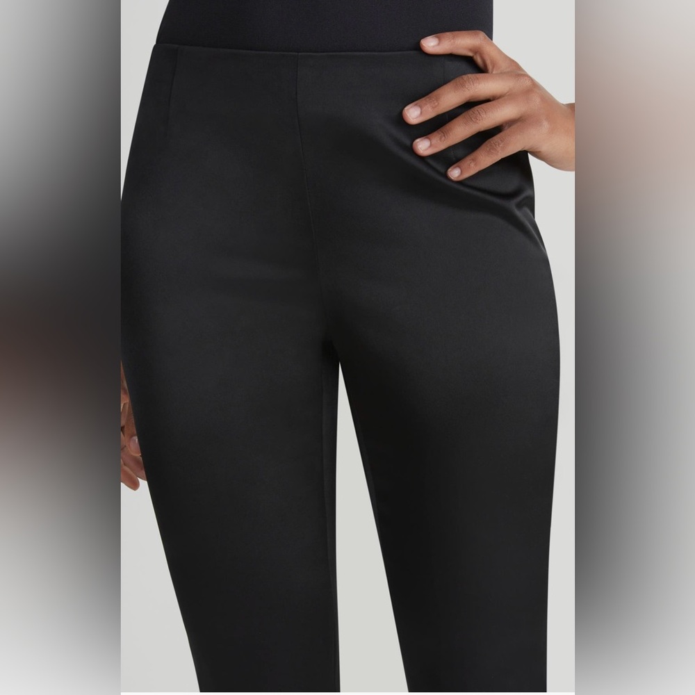 Lafayette 148 Sateen Stanton Cropped Slit Hem Pant